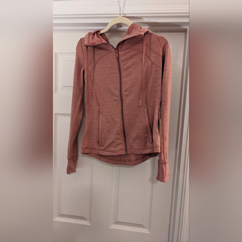 Lululemon NWT Hooded Define Jacket Nulu Size 8 Heathered Briar Rose